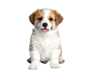 Smiling Puppy — Transparent Background