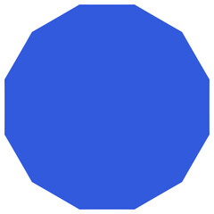 Blue Octagon Shape