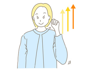 イラスト　女性　手