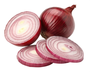 red onion with sllices ring isolated Transperency, Cutout
