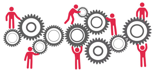 teamwork partnership staff collaboration concept icon