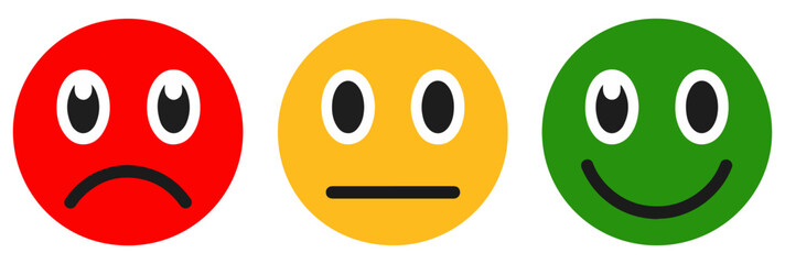 emotion rating emoji face icons set vector