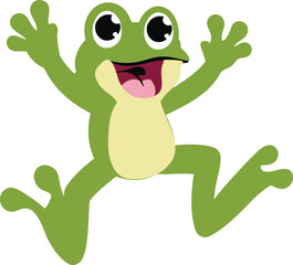 funny frog cartoon design