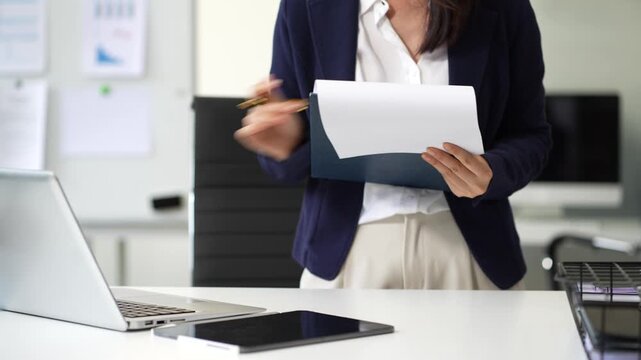 Project manager working and update tasks with milestones progress planning and professional investor working new start up project in the office.