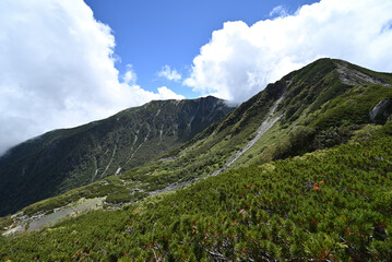 Fototapeta premium Climbing Mt. Kiso-Komagatake, Nagano, Japan
