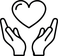 Obraz premium a-minimalist-line-art-icon-featuring-two-open-palm