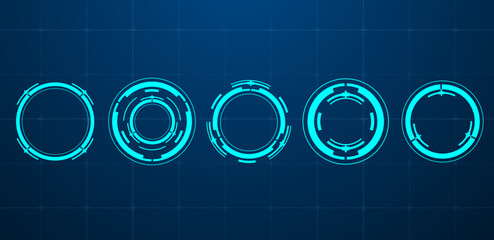 circle technology sci fi and futuristic blue