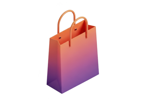Shopping bag isolated on transparent background