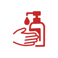 Hand sanitizer hygiene icon / 手指消毒・衛生管理のアイコン	