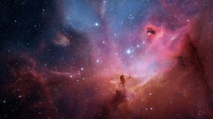 Obraz premium Eagle nebula with stars in deep space, cosmic cloud background concept