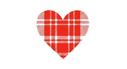A vibrant red tartan heart pattern for celebrating love and special occasions.