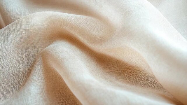 A detailed view of beige fabric texture and pattern