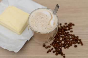 Bulletproof Coffee with Milk and Butter
