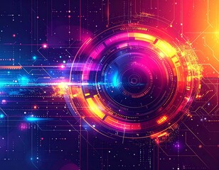 Obraz premium Abstract technology background, vector illustration