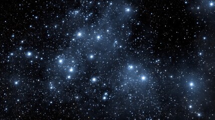 Fototapeta premium A mesmerizing view of the pleiades star cluster shining brightly in space