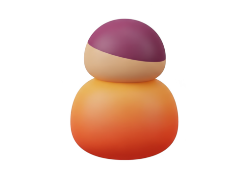 Abstract 3d figure isolated on transparent background