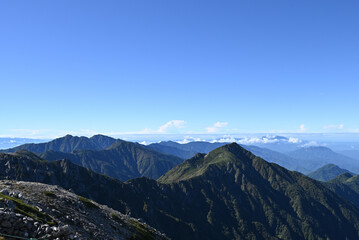 Fototapeta premium Climbing Mt. Kiso-Komagatake, Nagano, Japan