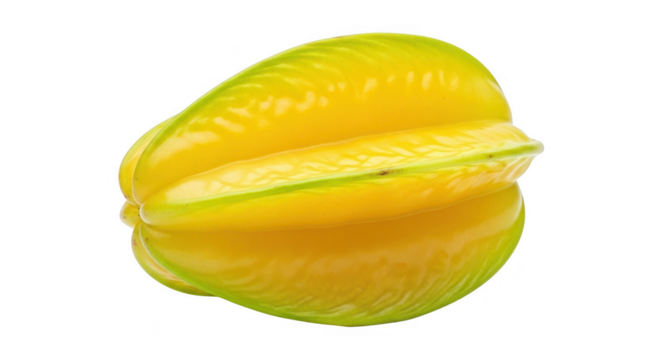 Yellow Star Fruit Isolated on carambola on transparent background