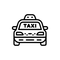 Vector art of front view of a taxi car icon