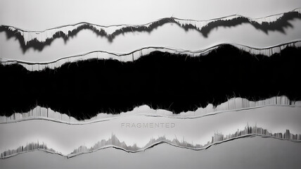 ripped torn paper edges isolated with clipping path on black background.