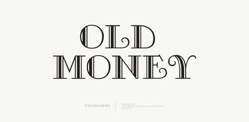 Luxury minimal font alphabet logo. Typography beautiful fashion elegant classic letters serif italic fonts decorative wedding vintage blossom logos. vector illustration