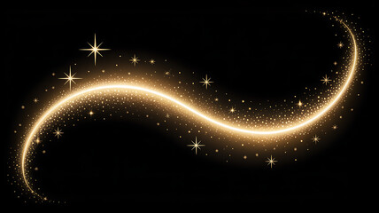 The dust sparks and golden stars shine with special light. Vector sparkles on a transparent background. . Stock royalty free vector illustration. PNG