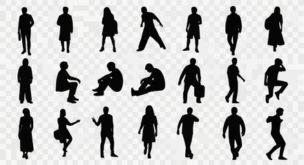 silhouettes of people