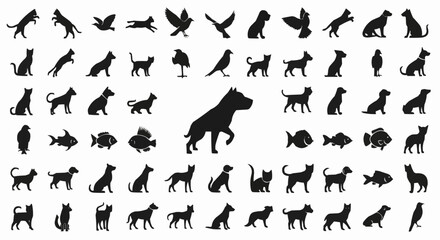 silhouettes of animals