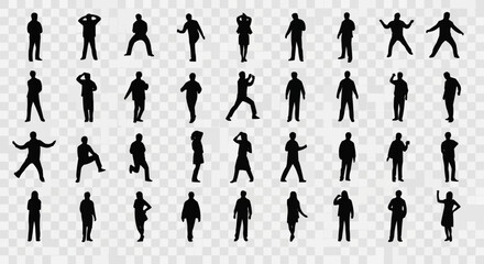 silhouettes of people