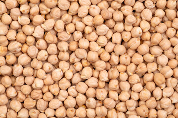 Dry raw chickpeas background	