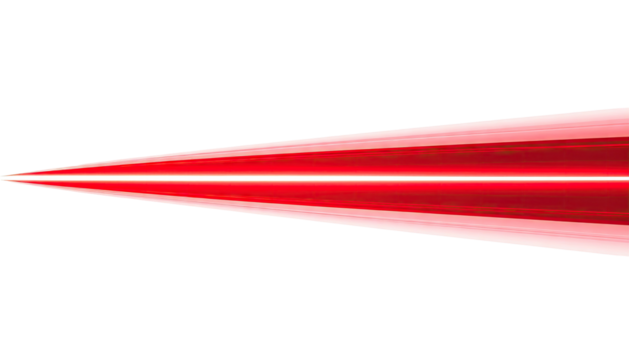 Bright red laser beam light energy abstract science technology concept.