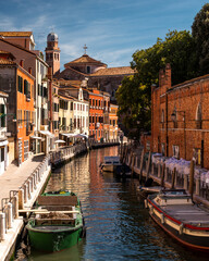 Venice &ndash; City of Canals and Bridges. Traditional Venetian Buildings with Boats and Bridges. Romantic Venice, Italy &ndash; The Floating City