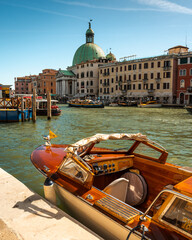 Venice &ndash; City of Canals and Bridges. Traditional Venetian Buildings with Boats and Bridges. Romantic Venice, Italy &ndash; The Floating City