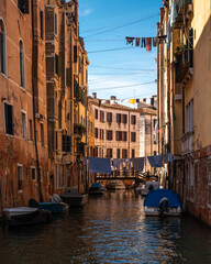 Venice &ndash; City of Canals and Bridges. Traditional Venetian Buildings with Boats and Bridges. Romantic Venice, Italy &ndash; The Floating City