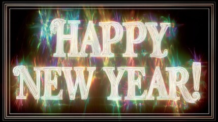 Bright and colorful celebration for New Year 2026 with festive decorations and joy