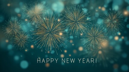 Colorful fireworks illuminate the night sky, welcoming the New Year in 2026 with joy and celebration