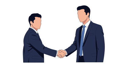 Two businessmen shaking hands symbolizing agreement and partnership in business 1.