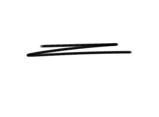 A simple black scribble isolated on a transparent background, representing a mistake or a rough sketch