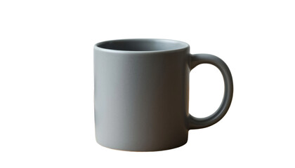 Gray Ceramic Mug Transparent Background Isolated