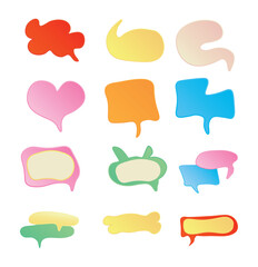 Bubble speech callout texting for people talk and motivation