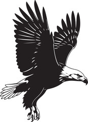 Majestic bald eagle soaring through sky