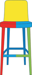 Colorful Bar Stool, Modern Design