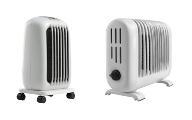 Heating device installation home appliance, isolated on transparent background, png set