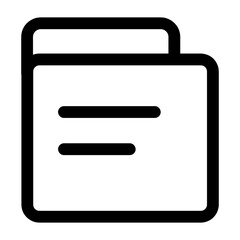 e-wallet button icon with black outline style