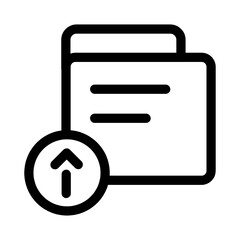 e-wallet button icon with black outline style