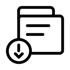 e-wallet button icon with black outline style