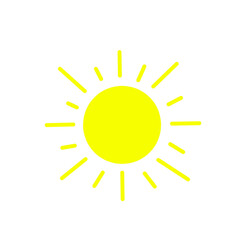 Bright sun in the sky