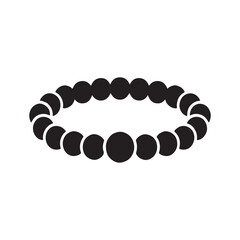 Obraz premium Beaded Bracelet Solid Accessory Icon