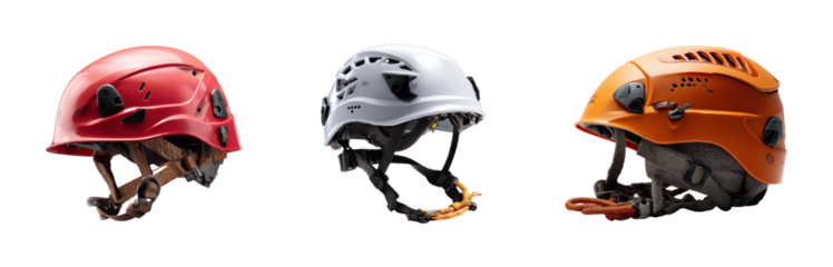 Climbing gear showcase safety equipment for nature lovers, isolated on transparent background, png set