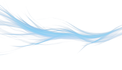 Gentle blue wind movement transparent PNG effect for design